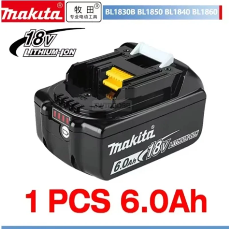 

Original Makita 18V 6.0Ah Lithium Battery BL1860 BL1860B BL1850 BL1850B Rechargeable Battery for Makita 18V Power Tools
