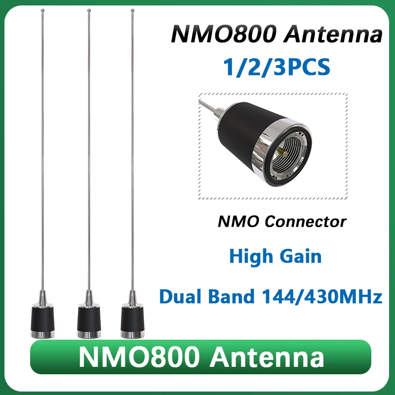 

Антенна NMO800 1/2/3 шт., Двухдиапазонная УКВ/УВЧ 144 МГц и 430 МГц, NMO800 51 см, антенны для автомагнитолы с высоким коэффициентом усиления для аналогичной модели