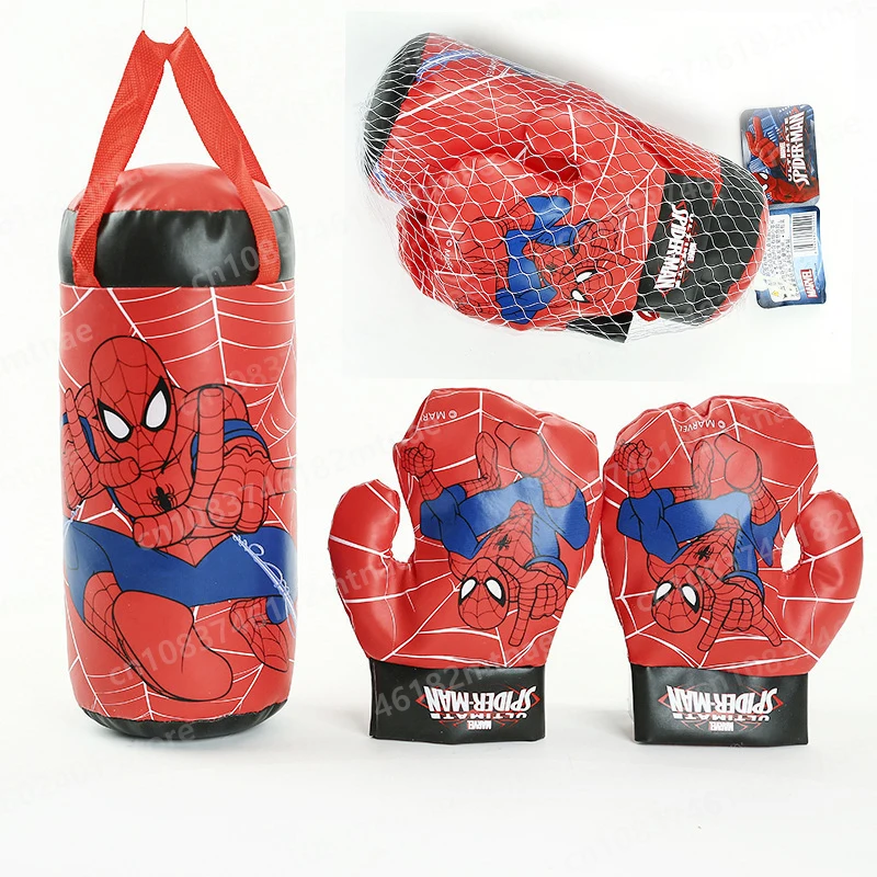 

Cool Spidermans Pattern Children's Boxing Gloves Toy Boxing Sleeve Stress Relief Toy Outdoor Sports Boy's Birthday Gifts