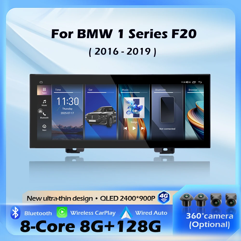 Car Multimedia Player For BMW 1 Series F20 F21 F22 F23 2016-2019 NBT EVO System Android 16 Wireless Carplay GPS WIFI DSP Stereo