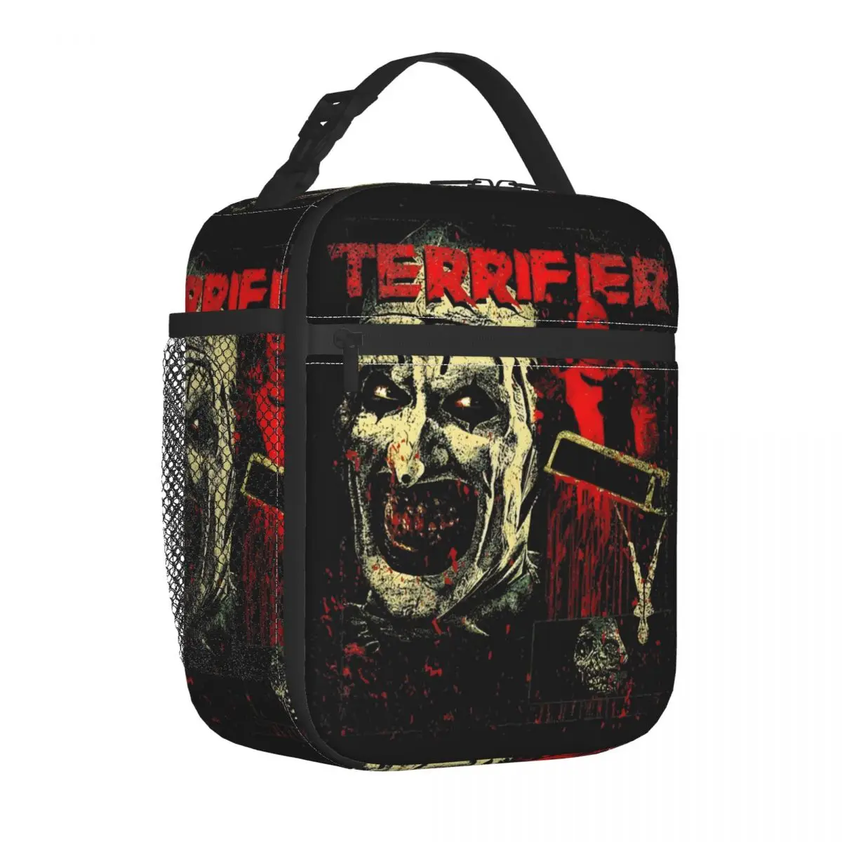 Terrifier Chilling Clown Horror Flick Insulated Lunch Bag Thermal Bag Meal Container Portable Tote Lunch Box Food Handbags