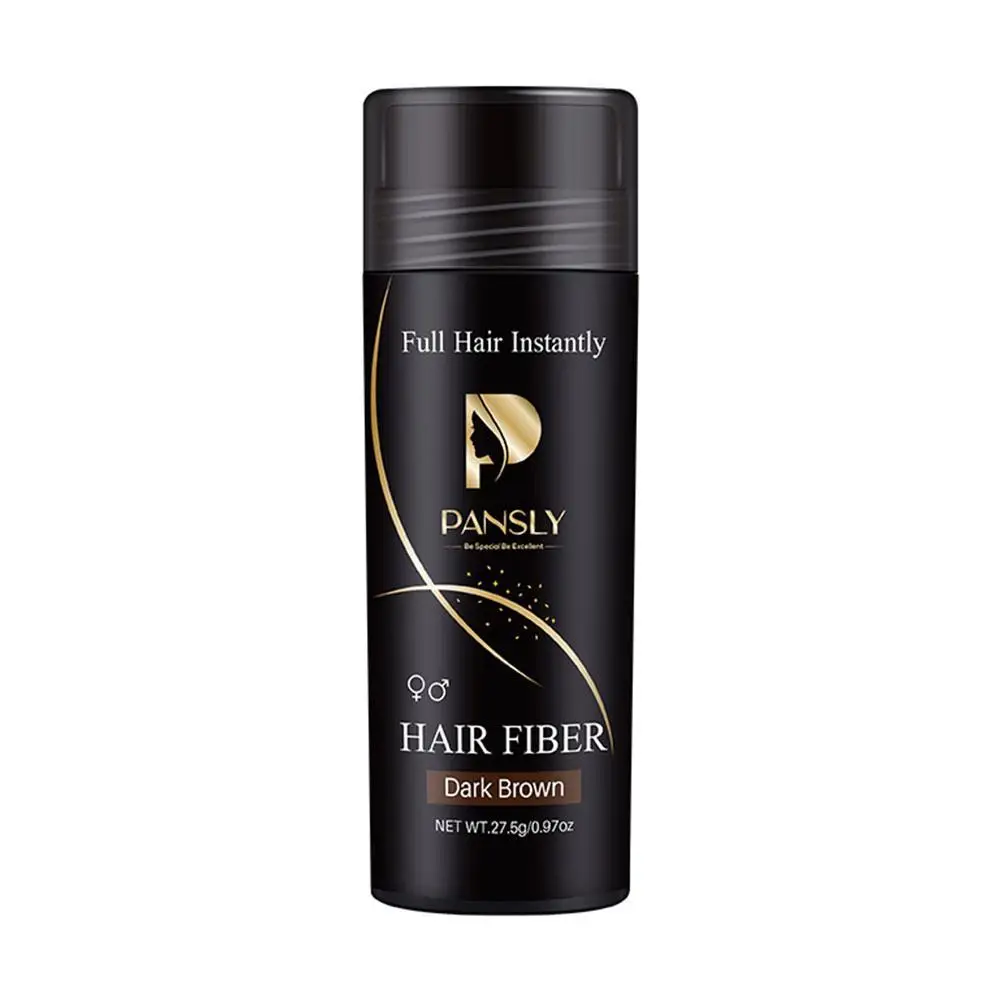 Fibras para el cabello, queratina espesante en polvo para el crecimiento del cabello del hombre, estilismo de queratina Natural, negro, marrón oscuro