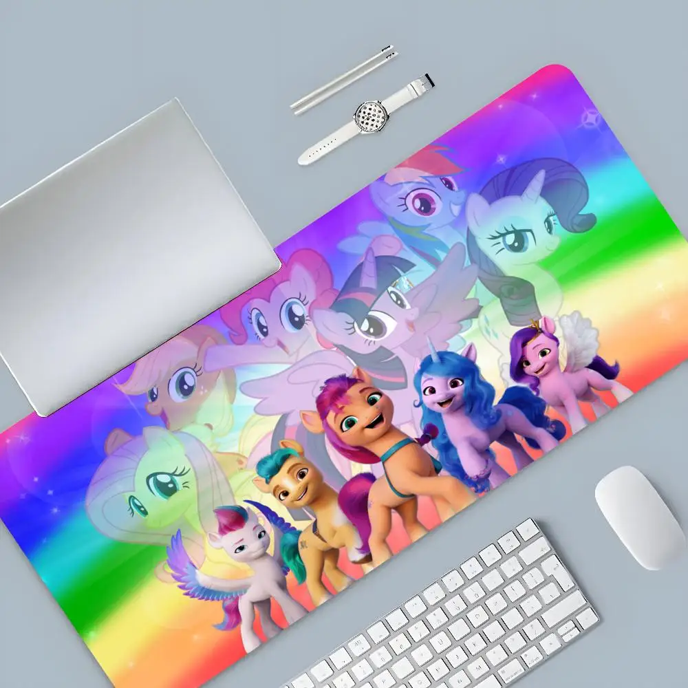 My little pony Mouse Pad Cartoon Lockedge Large Gaming Pad Computer Gamer tastiera Mouse Mat Desk Mousepad per PC Desk Pad