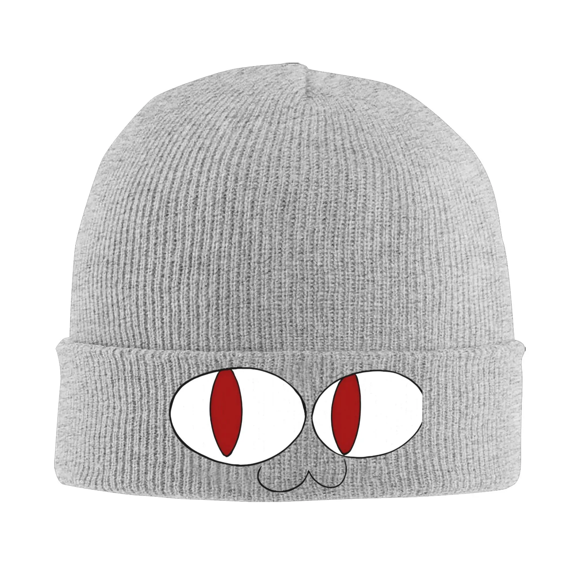 Unisex Cuff Beanie Neco Arc Face Accessories Winter Warm Skull Knitted Hat Cap  Beanies Skullies