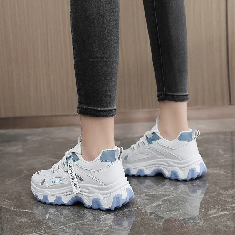 2024 New Chunky Women's Sneakers High Quality Breathable Platform Casual Shoes Female Vulcanized Shoes Trainers Tenis De Mujer