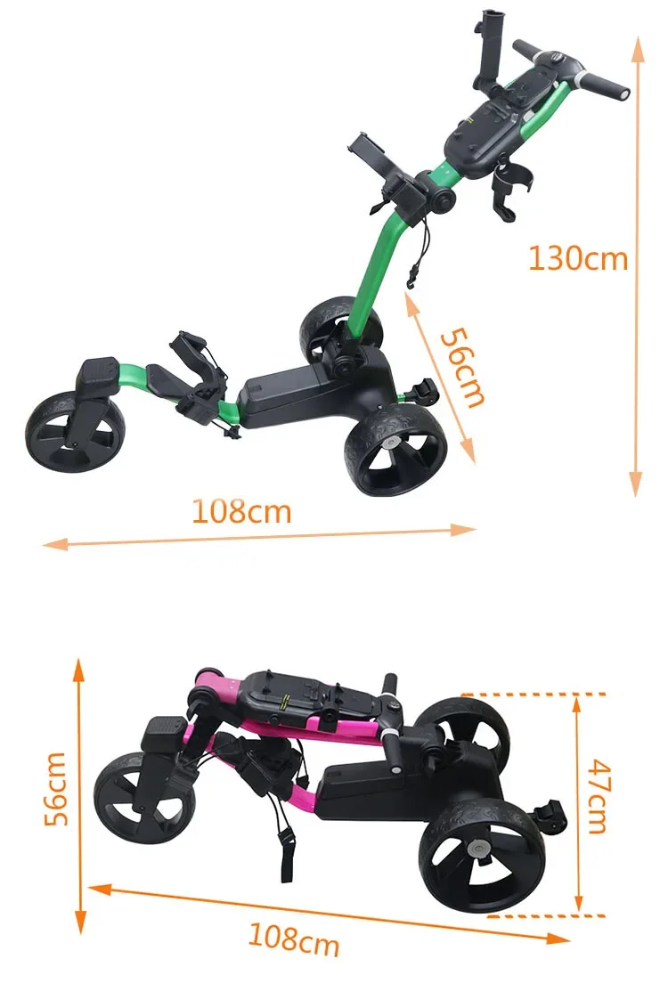 Hot Selling Foldable Golf Trolley Electric Remote Control 3 Wheel Electric Golf Trolley