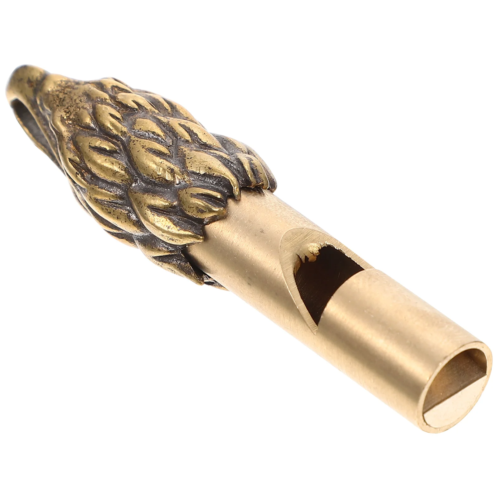 

1pc Loud Crisp Brass Whistle Emergency Safety Pendant Portable Outdoor Accessory Sports Tool First Aid Survival Gear Mini Metal