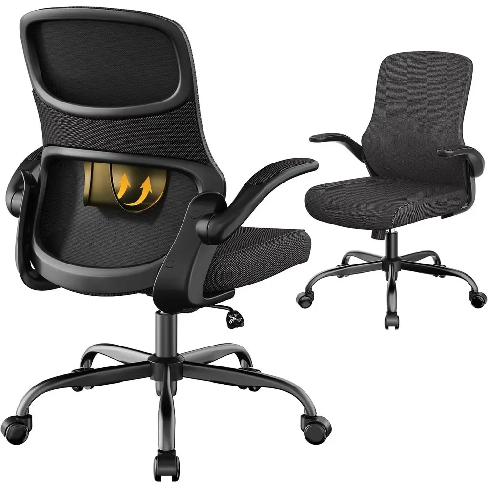 

Oice Chair, Mesh Ergonomic Desk Chairs, Comy Computer Gaming Chair with Adjustable Height & lip-up Armrest, Lumbar Support & Swi