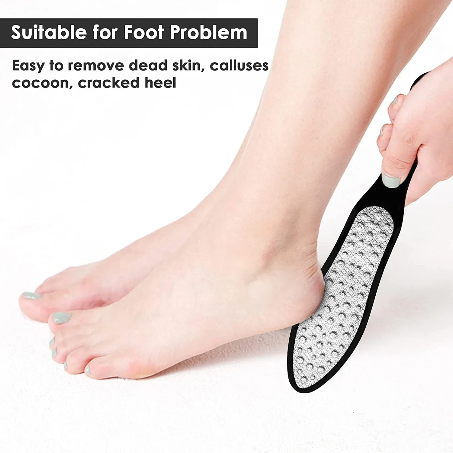 3 in1 Pedicure File Tools Foot Rasp Stainless Steel Hard Dead Skin Callus Remover Professional Grinding Feet Skin Care