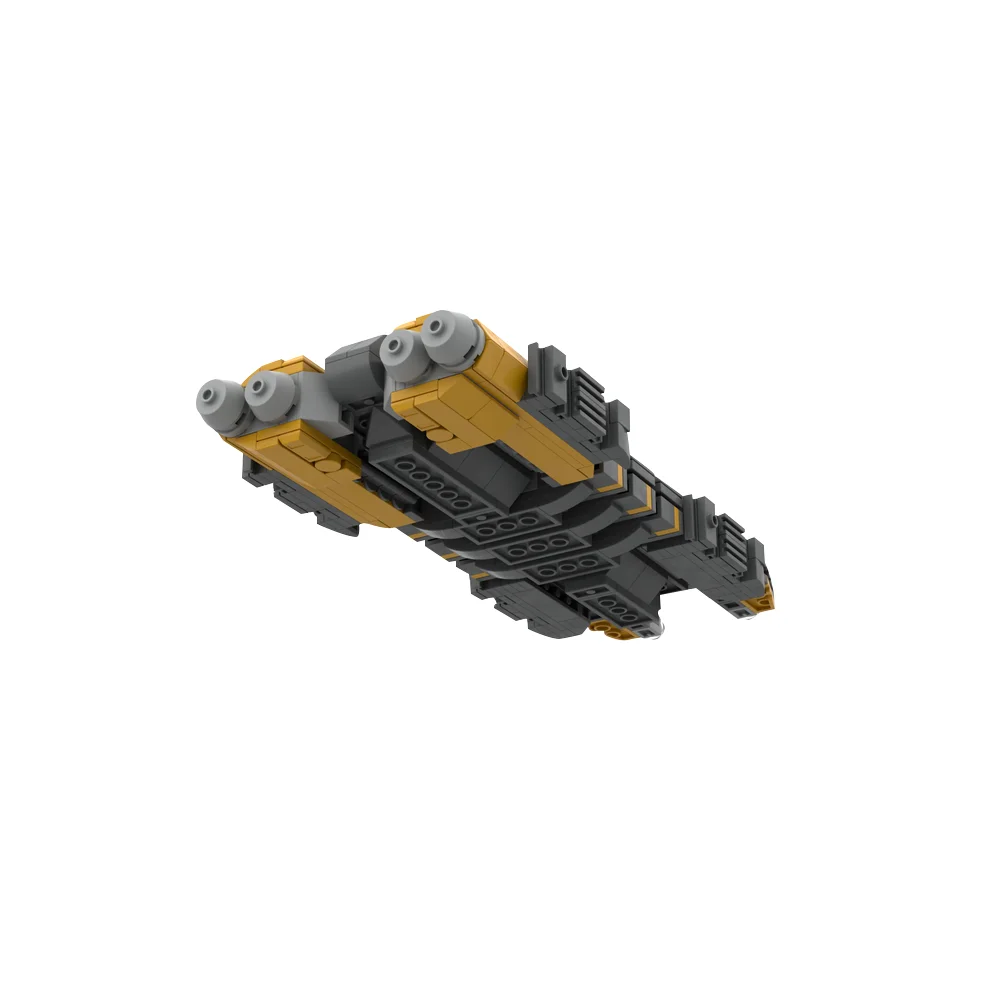 Gobricks MOC Mackinaw - O.R.E Mining Vessel Bricks Model EVE Online Harvester Spaceship Building BlocksToys Gift