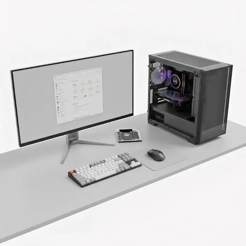 Universele CD DVD naar HDD-behuizing 2,5-inch SSD met Optibay, 9,5/12,7 mm 2e HDD Caddy SATA 3.0 CD-ROM