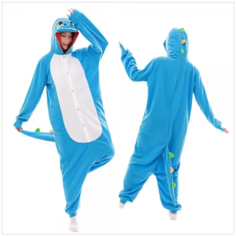 PYJAMA Männer Onesie Erwachsene Blau Dinosaurier Frauen Mädchen Nachtwäsche Cartoon Grün Anime Cosplay Kostüm Waschbär Kigurumi Einhorn