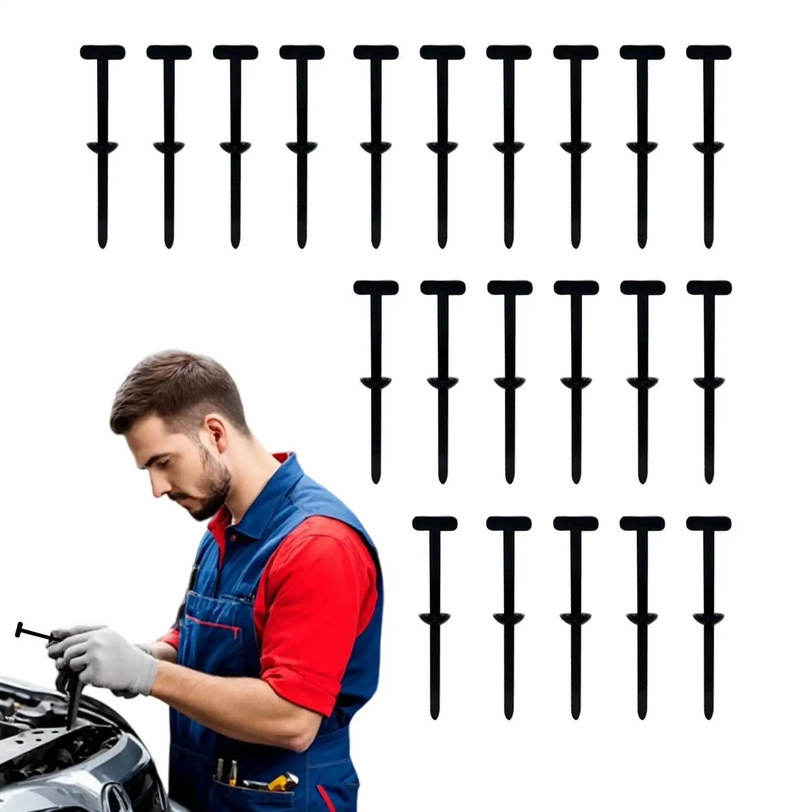 Nylon Universal Cable Tie Buckle Automotive Plastic Fastener Buckle Heavy-duty Zipper Clip T Zip Plastic Cable Tie Tool