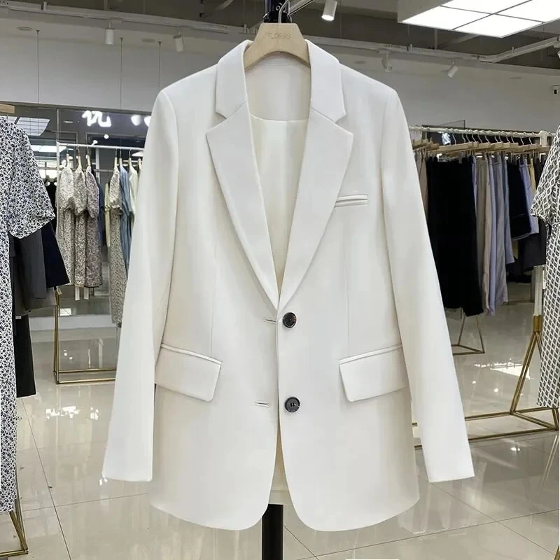 2024 New Blazer Women Coat Spring New Office Lady Blazer Womens Vintage Casual allentato versione coreana giacca piccola 20 colori