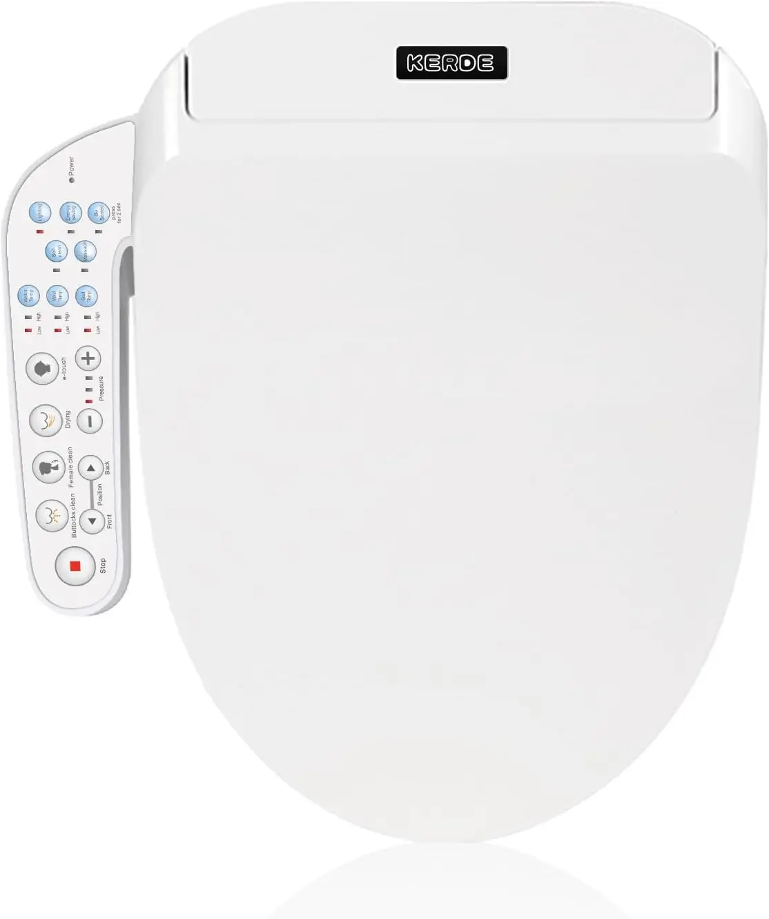 P30L Electric Bidet Toilet Seat,Bidets For Existing Toilets,Rlongated,One-click Intelligent Operation, Warm Water Cleaning,Slow