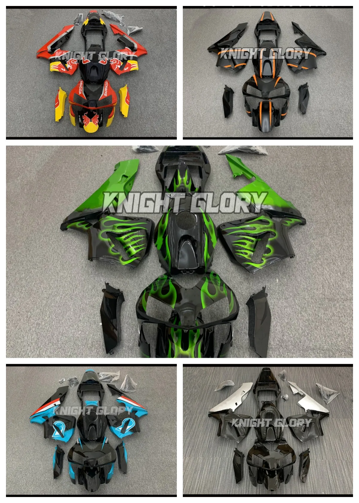 

Full set of motorcycle injection molded body coverings. Suitable for CBR600RR models from 2003 2004. Body coverings.