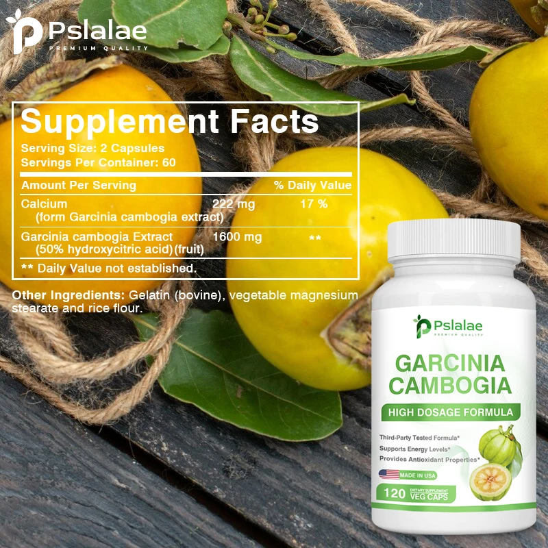 Garcinia Cambogia Extract - Suppresses Appetite, Assists in Fat Burning, Mood Supplement