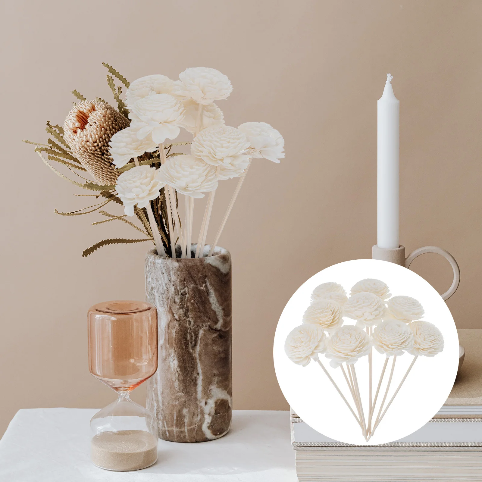 

10Pcs Simulated Flower Aromatherapy Diffuser Sticks Elegant Decorative Rods for Essential Oil Fragrance Supplies