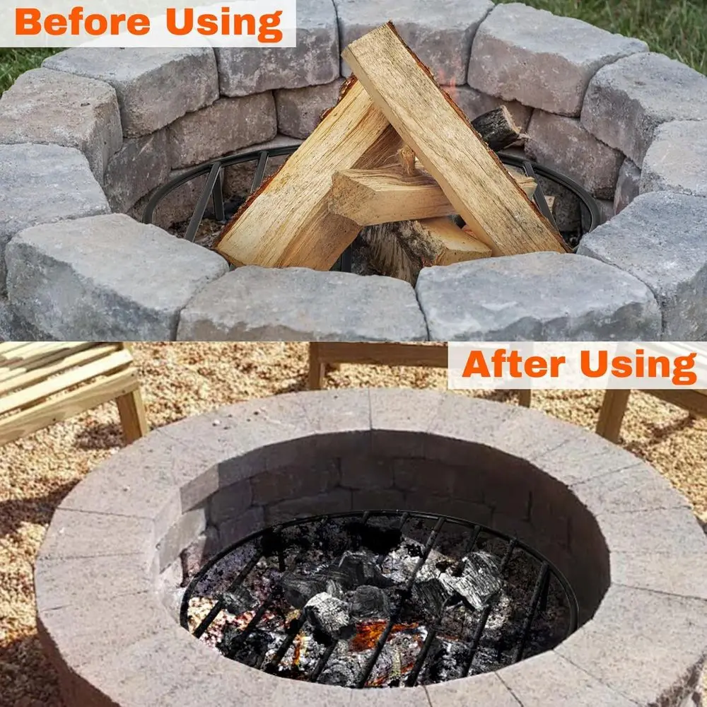 Portable 30 Outdoor Fire Pit with Legs for Grilling and Campfire Cooking