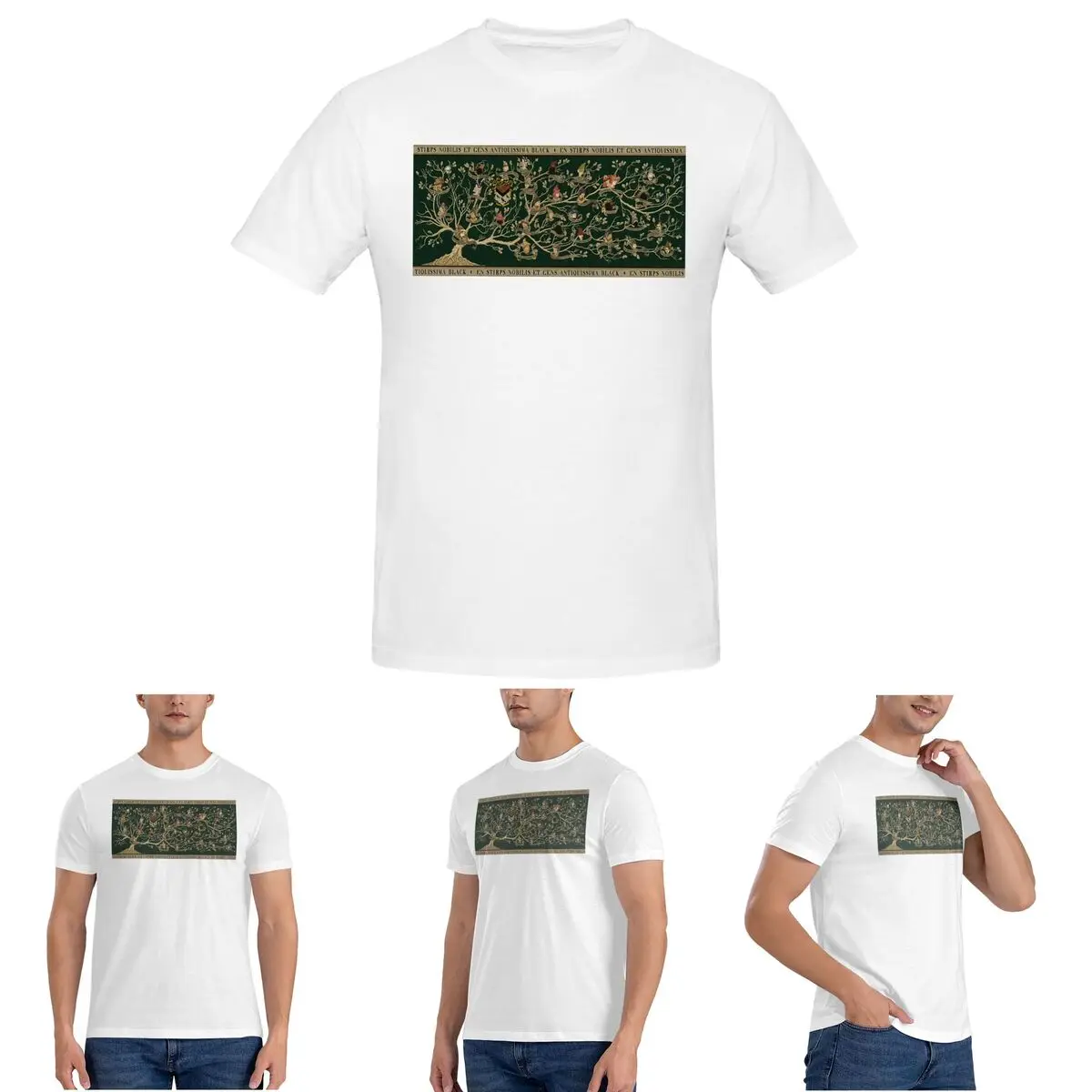 

Футболка Noble House Of Black Family Tree для мужчин, хлопковые футболки больших размеров, мужские футболки с коротким вырезом, летняя одежда, топы S-6XL