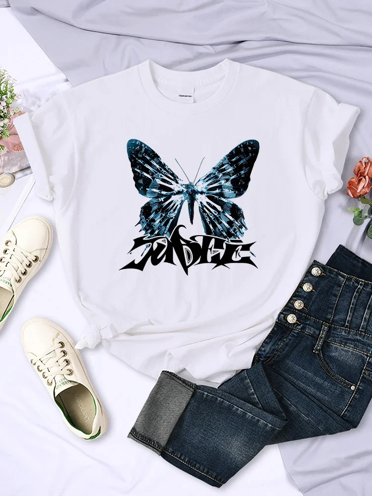 T Shirts Womens Dolce Banana Anime Printed Creativity Breathable Tshirts Fashion O-Neck Shirts Cartoons Brand Female Tops