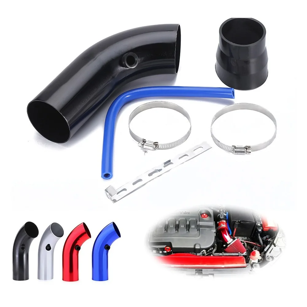 

Car Modified Intake Pipe 76mm Intake Modified Aluminum Alloy Kit 3inch Universal Model Installation Quality Durable Practical