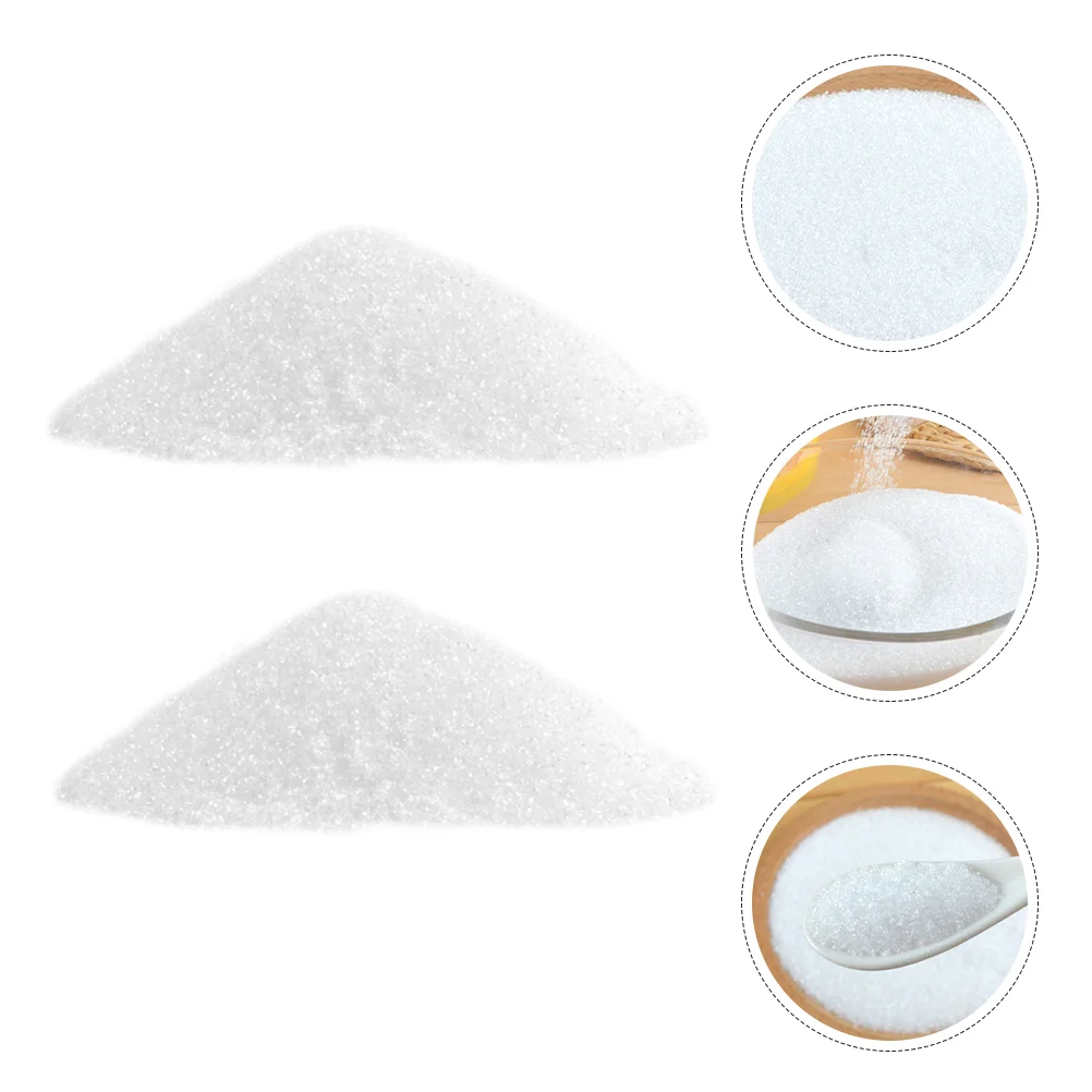 2 Pack Simulated White Sugar Granulated Supplies Multi-function Model Fake Cake Decor Chocolate Plastic