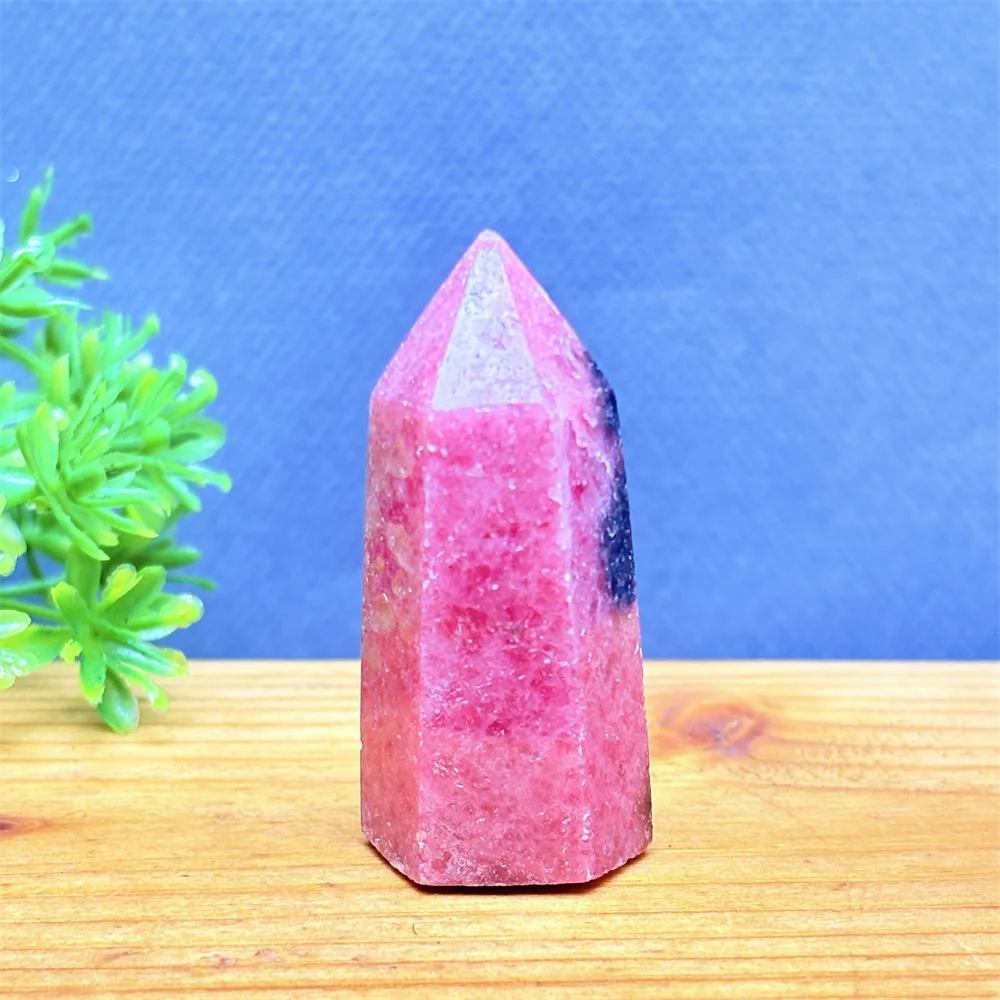 Red Rose Stone Natural Crystal Tower Healing Gem Wicca Reiki Wand Home Decor & Holiday Gift Adaptation Crystal Healing Jewelry