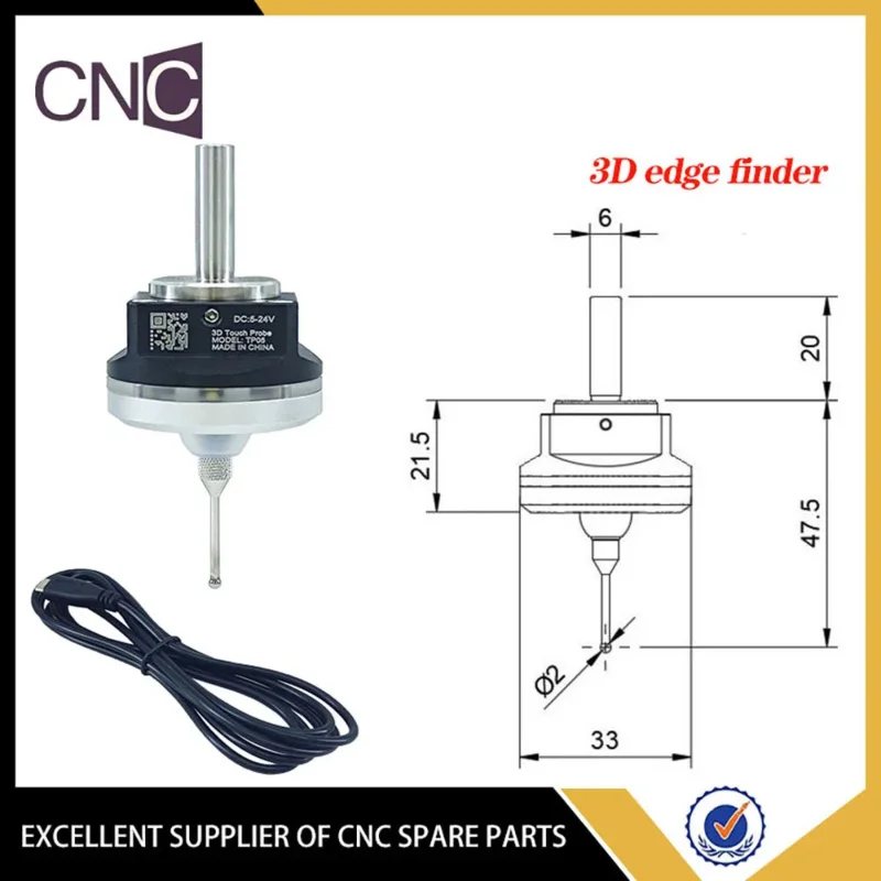 

New latest V5 anti-roll 3D Touch edge finder finds center of the desktop CNC probe compatible with mach3 and grbl