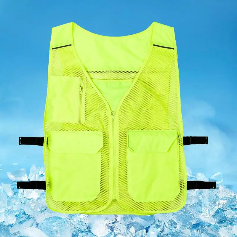 Ice Cooling Vest Ice Pack Cooling Vests For Body AC Ice Vest Summer Cooling Vest Adjustable Cold Vest For Men Women Hot Weather