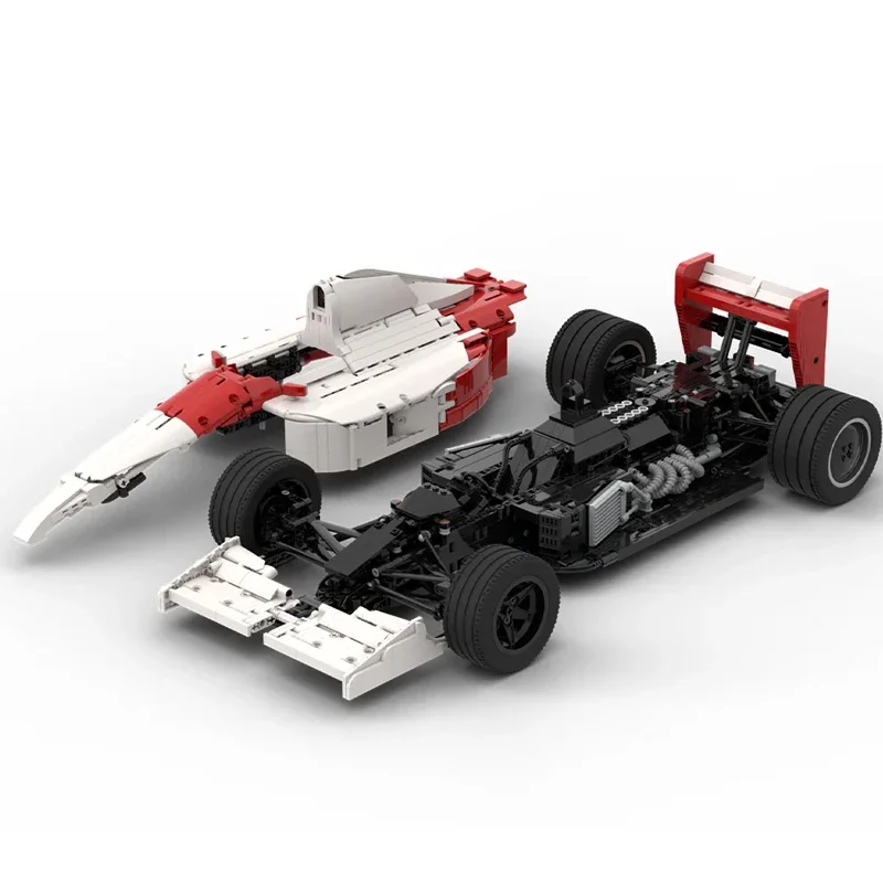 New Technical MOC-180921 F1 MP4/6 1:8 Scale F1 Race Car Model Buiding Kit Creators Block Bricks Kids Toys Birthday Gifts