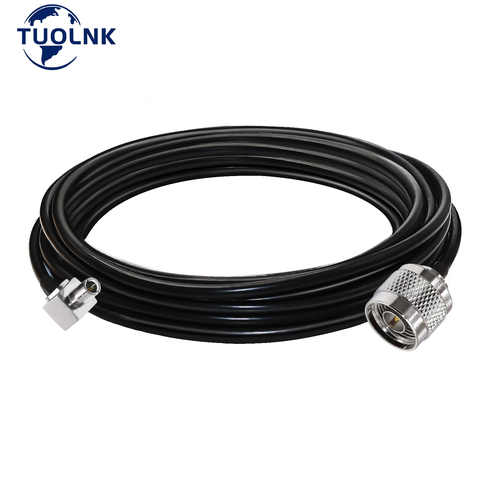 N Type to TS9 Coax Cable RG58 N Male Plug to TS9 Male Right Angle Coax Jumper Cable WiFi Antenna Extension Cable 30cm 50cm 5m