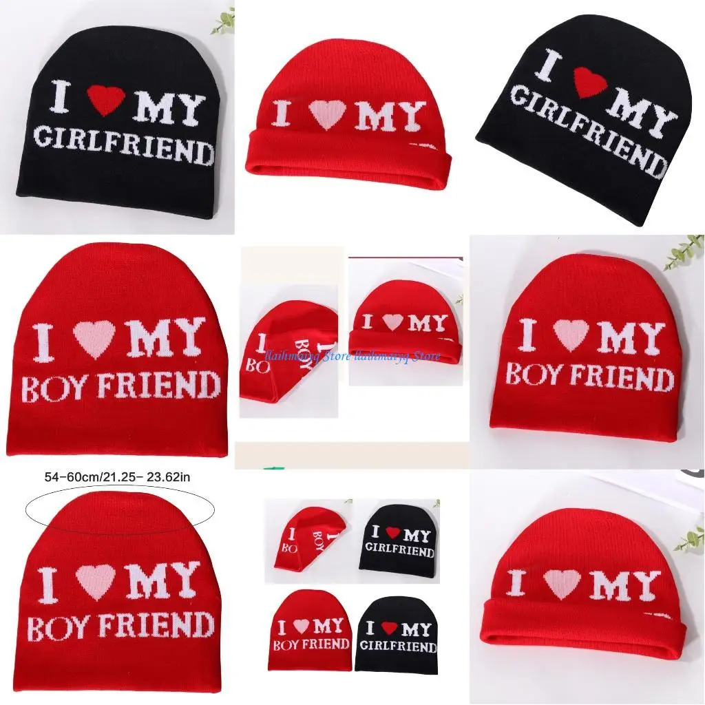 573B Gehaakte paren briefhoed meisje populaire schedelhoed pillingbestendig herfst winter mutsen hoed casual pullover hoed