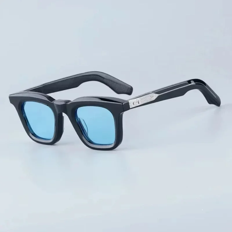 Ins Leclair موضة Cateye خلات النظارات الشمسية Uv400 مصمم اليابان العلامة التجارية سميكة خلات النظارات الكلاسيكية خمر مع حافظة