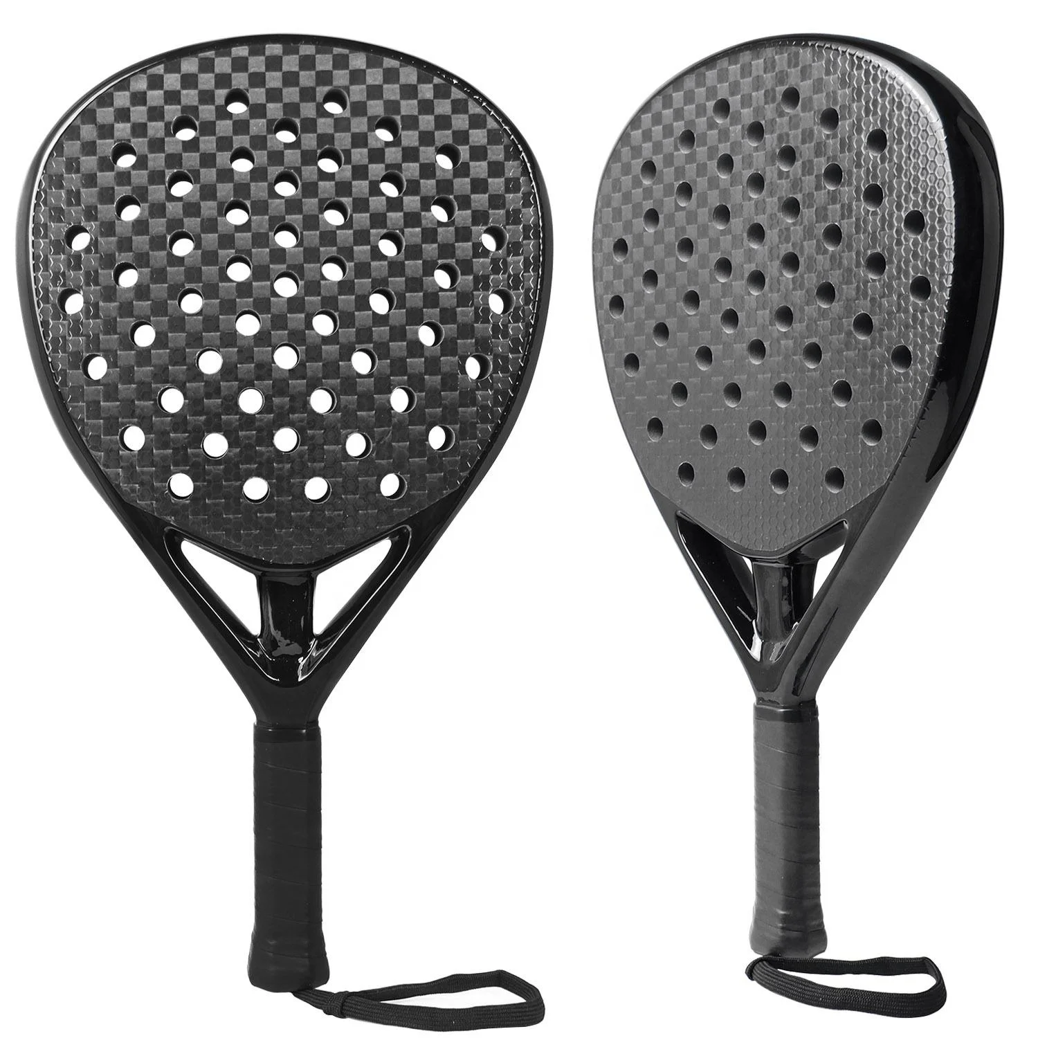 2025 popular customizable Carbon fiber material padel racket, top performance design 12K polyester net outdoor sports gear view 6