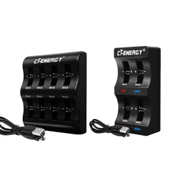 Travel Portable Charger for 1220 1240 1620 1632 2032 2025 2025 2016 2430 2440 2450 2477 Li-Ion Coin Cell 8 Slot Smart Charger