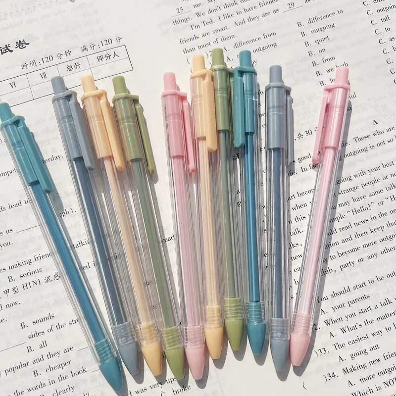 50PCS Needle Press  Simple Morandi Press Neutral  0.5 Full Needle Water  Beautiful Girl's Heart Pen