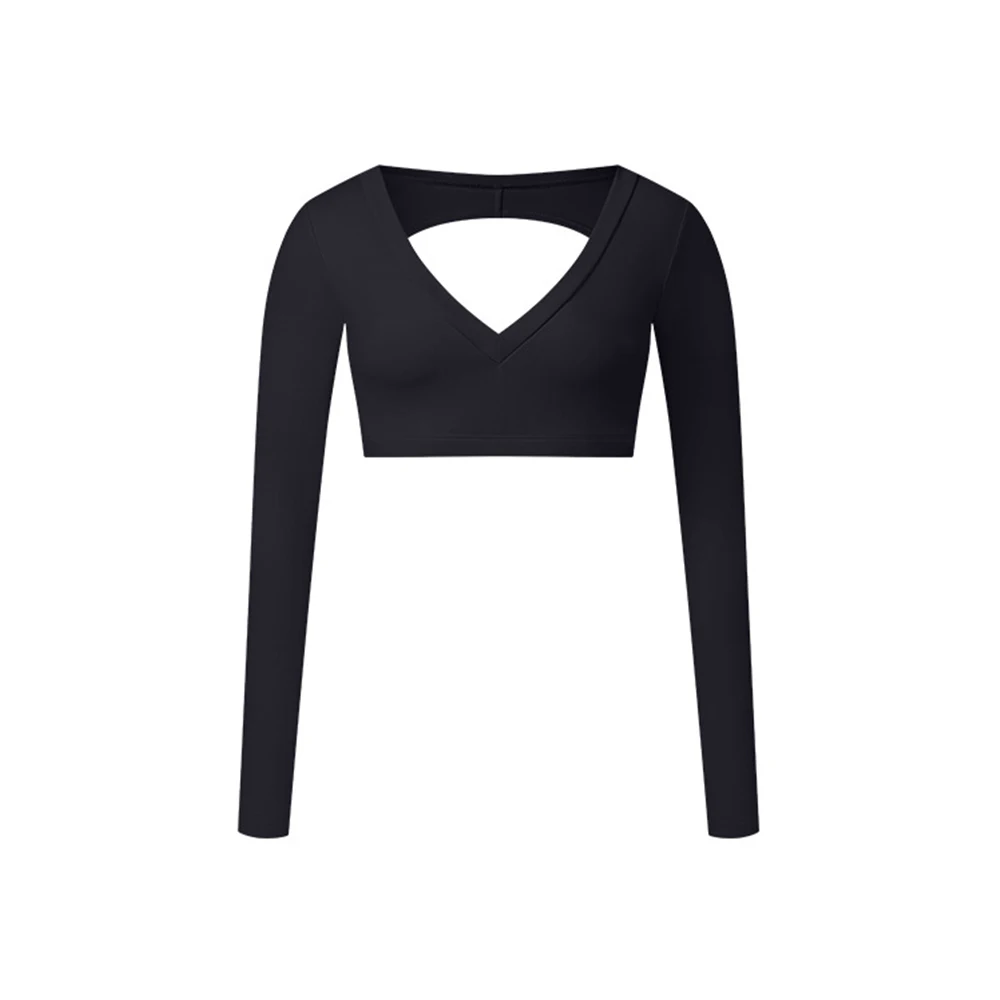 Yoga Long sleeved Women\'s Gym Fitness Wear T-shirt Long sleeved Crop Top Yoga Shirt Female Push Up Workout Single Piece Top