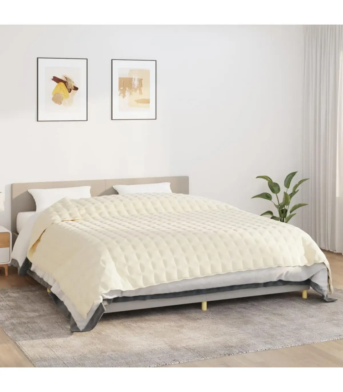 Blankets Weight Cloth Light Cream 235x290 cm 11 kg