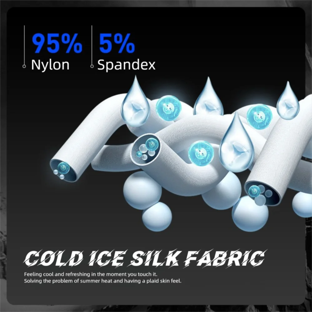 

Elastic Fitness Elastic Headband Breathable Lengthened Brim Sun Protection Headband for The Neck Ice Silk Face Mask