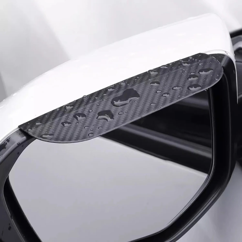 2PCS Car Rearview Mirror Rain Eyebrow Protector Clear Vision Cars Mirror Accessories for Rearview Mirror Sun Visor Shade Cover