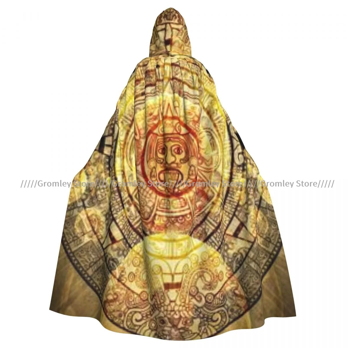 Maya Calendar Witch Cloak Hooded Cosplay Costume Halloween Adult Long Party Cape