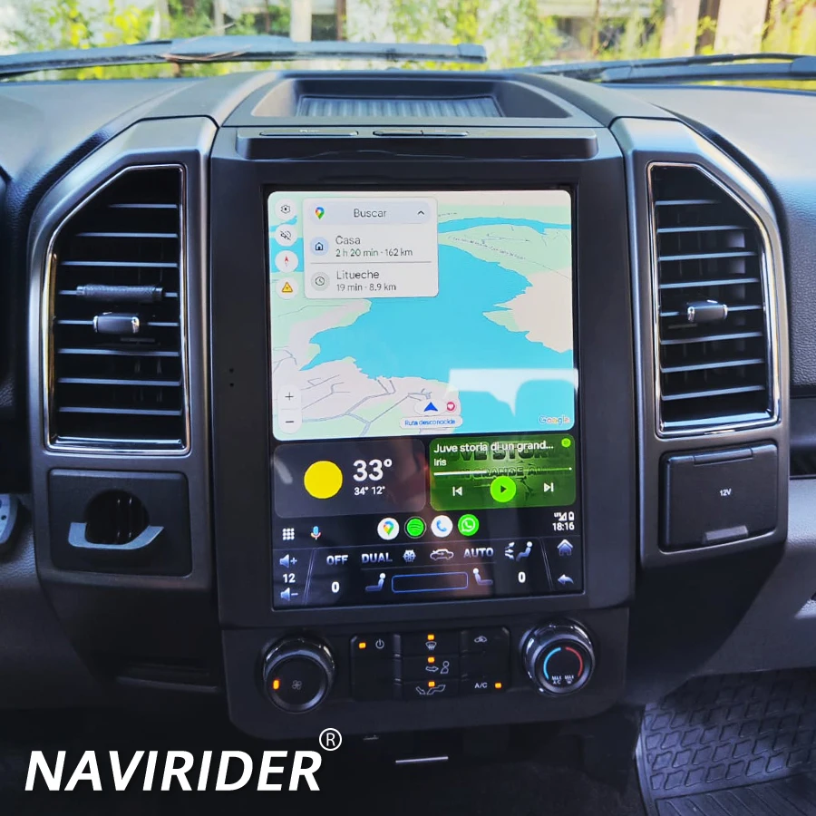 

12,1-дюймовый автомобильный радиоприемник с экраном Android 14 для Ford Raptor F150 F250 F350 F450 F650 2015-2019 Мультимедийный видеоплеер GPS CarPlay