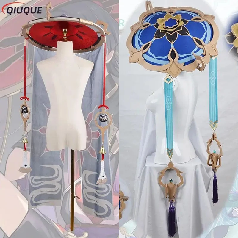 Scaramouche-sombreros de Cosplay Kunikuzushi, sombrero de Wanderer, accesorio de juego de Anime, cómic Con accesorios de Cosplay para hombres y mujeres