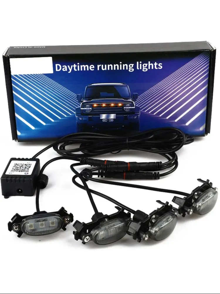 Car Grille LED Lights For Toyota For Tacoma For Ford F150 Raptor Style RGB Colorful Lamp Kits Wireless Bluetooth Control Lights - view 2