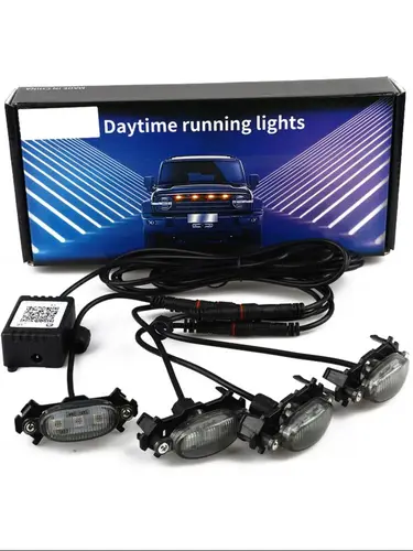 Imagen 2 del producto Luces LED de rejilla de coche para Toyota, Tacoma, Ford F150, Raptor Style, Kits de lámparas coloridas RGB, luces de Control inalámbricas con Bluetooth