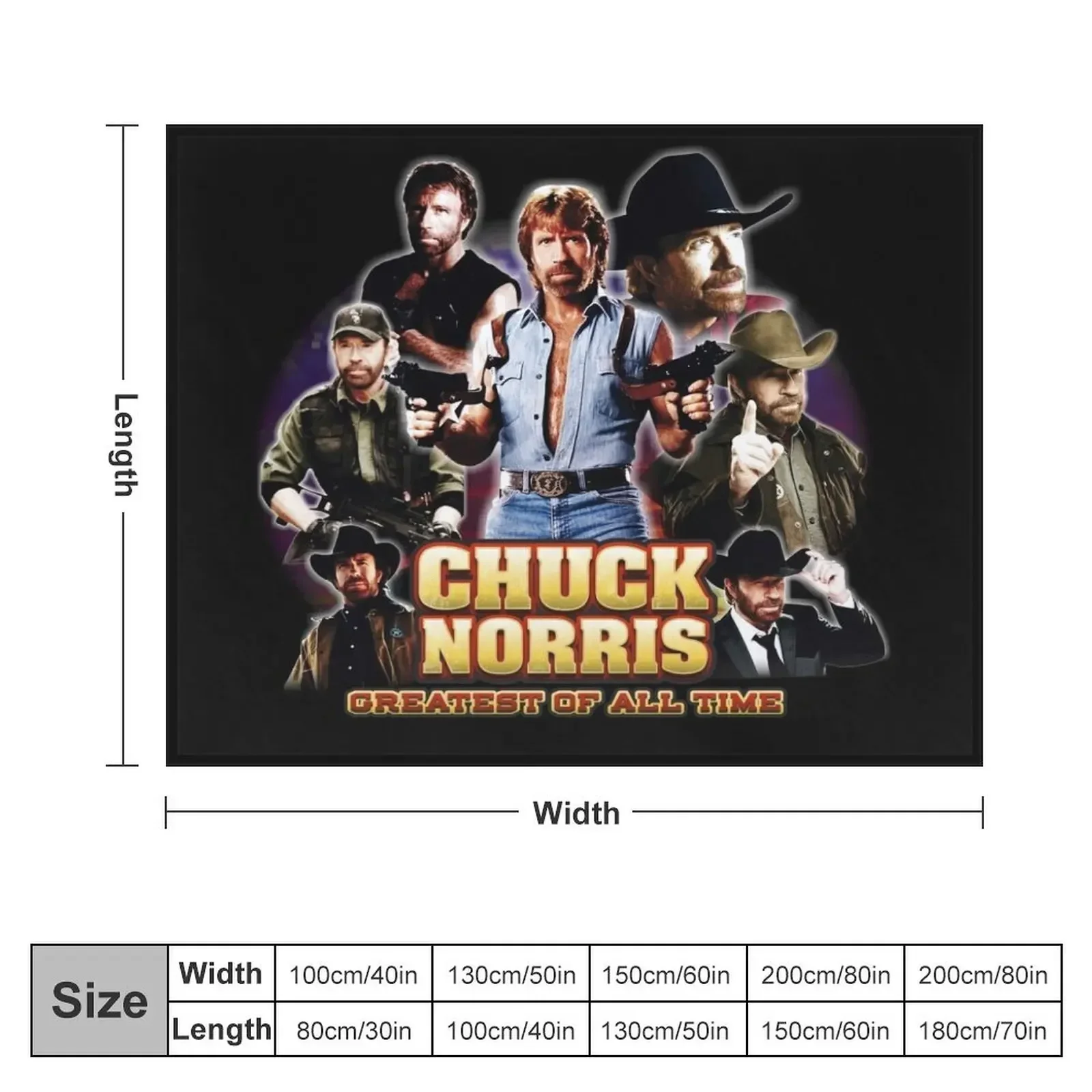 Chuck Norris GOAT Throw Blanket Decoratives Thins Multi-Purpose Furrys Blankets