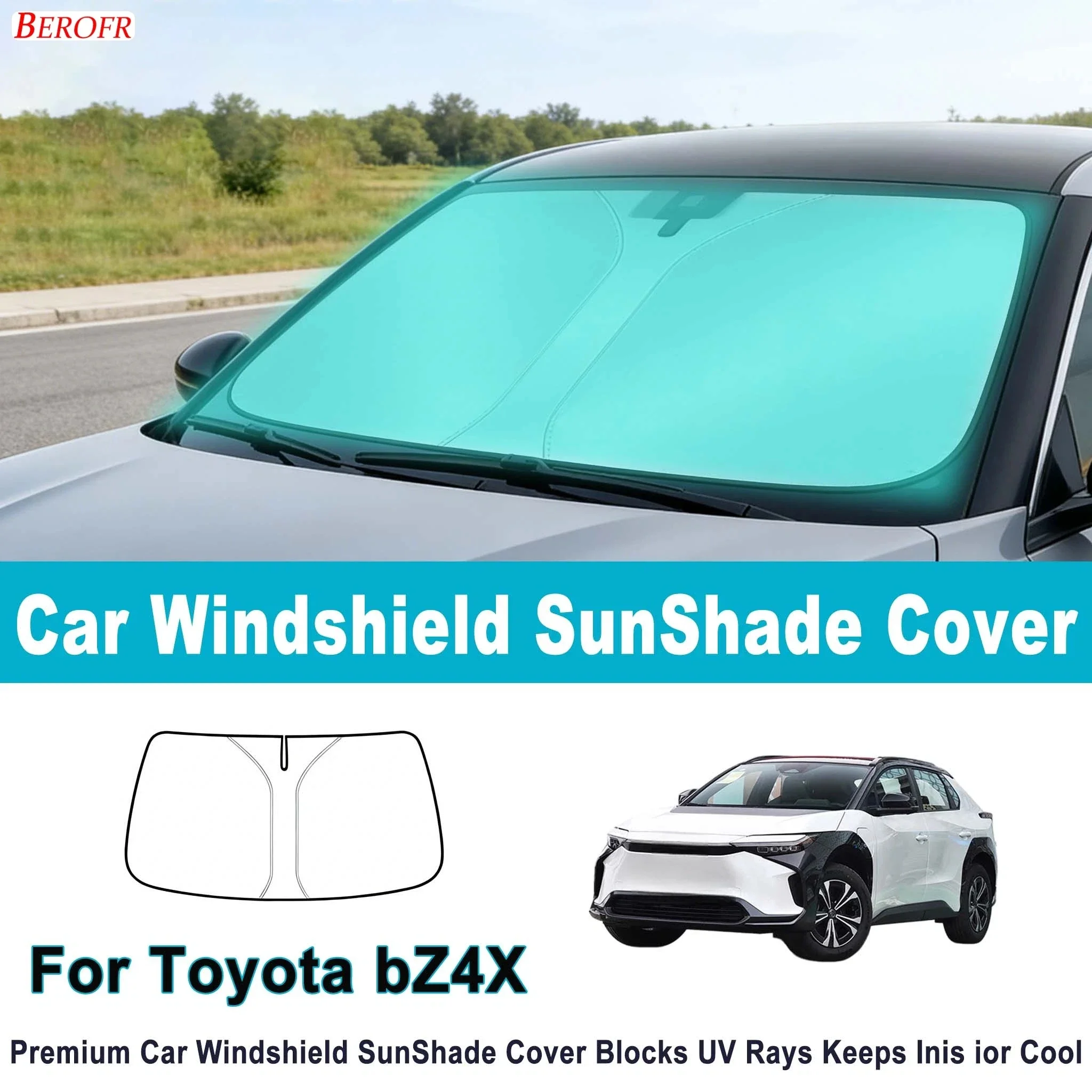 For Toyota bZ4X 2022-2025 Car Windshield Sunshade Cover Front Window Sun Shade Heat Insulation Summer Auto Accessories