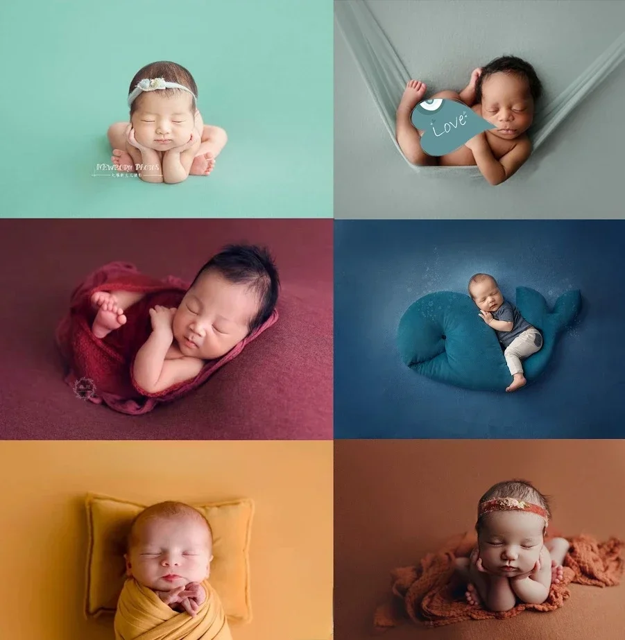 Accesorios de fotografía para recién nacido, manta, envoltura de fotos para bebé, envoltura de leche, envolturas estirables de algodón, telón de