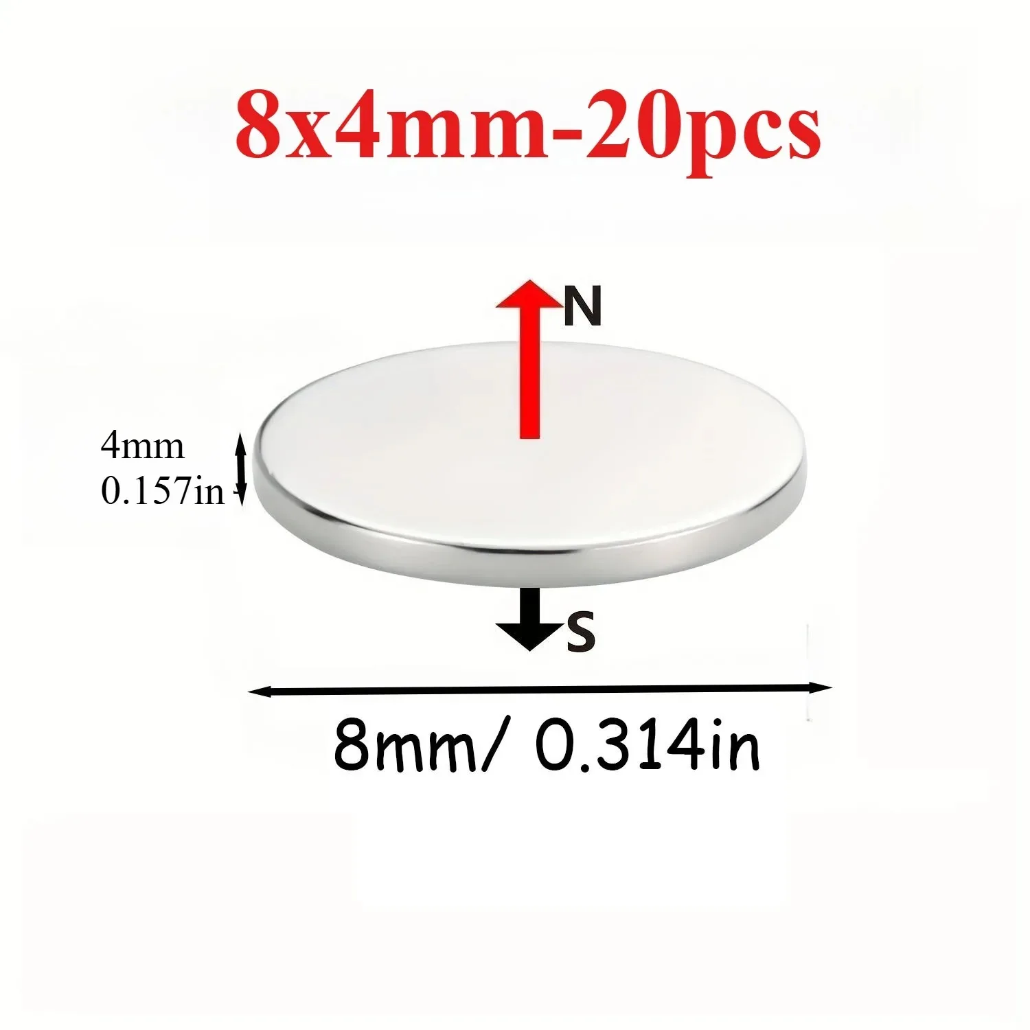 Leistungsstarke Magnete mit mehreren Spezifikationen (8x3/8x4/10x2/10x3), geeignet für Kühlschrank-DIY, Zuhause, Büro, Badezimmerzubehör.